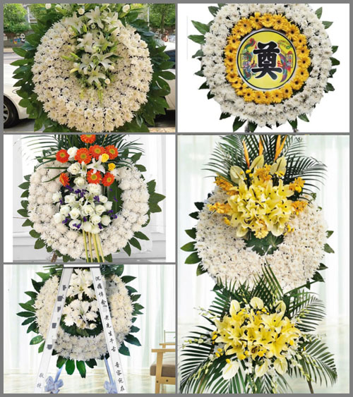 湖南邵阳洞口县竹市镇三元村花圈速递